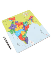 Ratnas Wooden India Mapography Jigsaw Puzzle- 22 Pieces