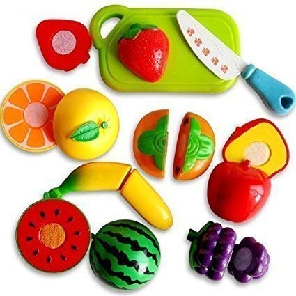 Luminoso Fruits and Vegetables Cutting Food Toys for Kids Kitchen Food Play 8 Pcs