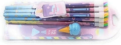 ALL SEASONS || Ice cream HB Pencil and Eraser Set for Kids -return gift, Birthday gift and school stationary (Multi color Pack of 12)