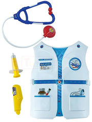Pretend Play Doctor Vest Coat Costume With Accessories Set for Kids Boys and Girls Fancy Dress Style Birthday Gift For Kids (Vest Doctor Set)