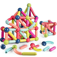 Ignited Minds Magnetic Sticks (Magnetic Roundels) Building Blocks For Kids- Magnetic Toys For Kids Girls Boys Toddlers - Educational Stem Learning Magnet Stick With Balls Game Set, Multi color