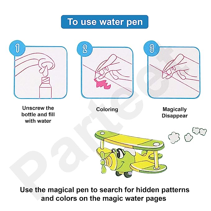 Water Magic Painting Book - Magic Doodle Pen (Random)