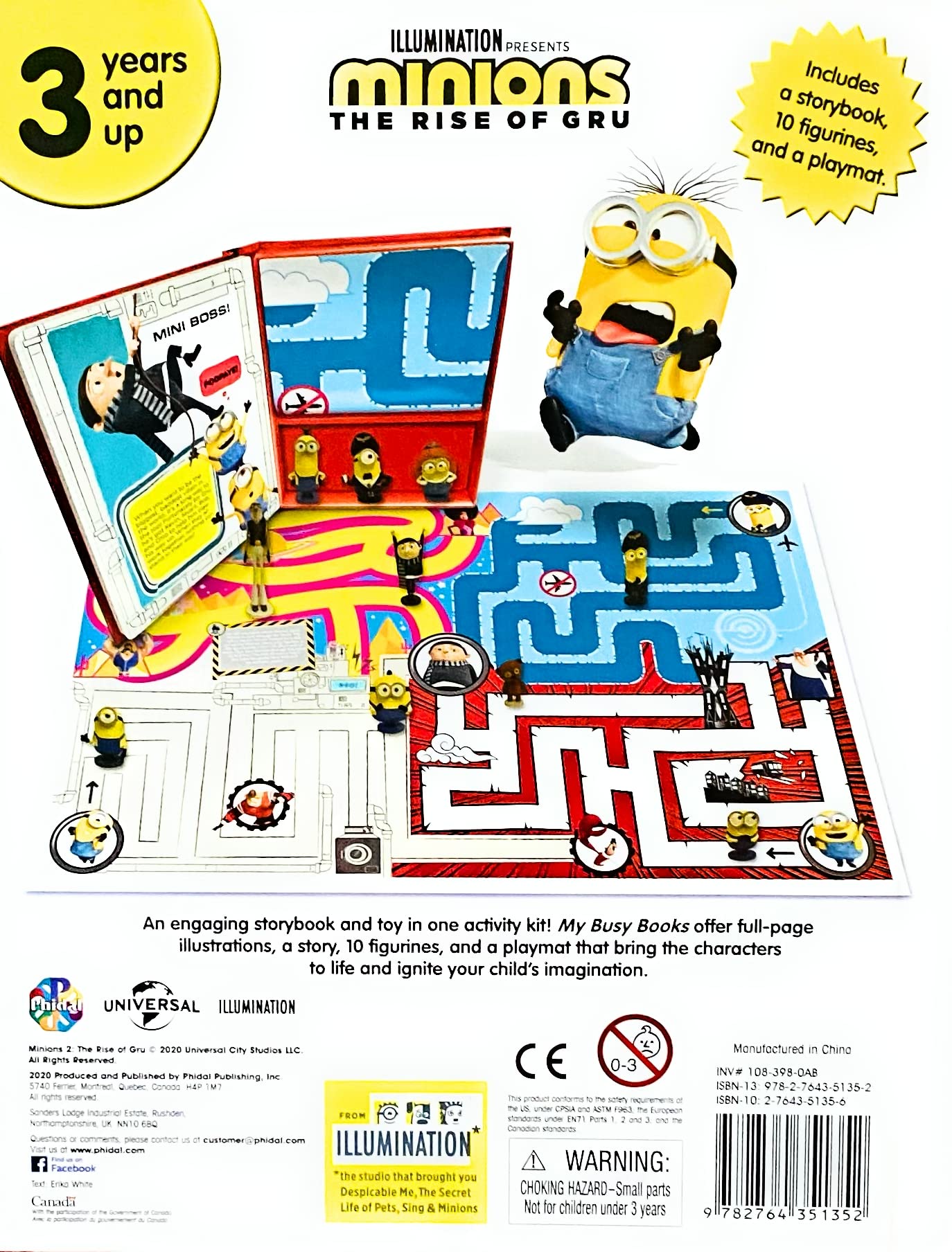 My Busy Book Minions Rise of Gru Story Playmat 10 Figures