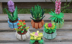 Creative City Immortal Flower Bouquet Potted Plants Bonsai Model Building Blocks Bricks Toys for Kids (110 PCS