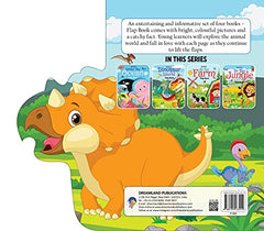 Dinosaur World - Lift The Flap Book with Bright and Colourful Pictures- Early Learning Book for Children Age 3-6 Years