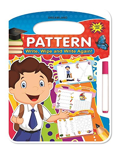 Pattern Write and Wipe Book for Age 2+ - With Free Pen