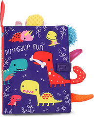 Dino Fun (Tails Cloth Books) Rag Book I Non-Toxic Fabric Baby Cloth Books Early Education Toys I Cloth books for infants and toddlers