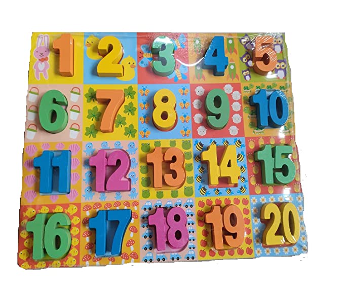 Set of 2 Wooden Learning Board - Capital Letter Learning Board for Kids, 123 Number Learning Board for Kids, Educational Board for Kids (Multicolor) (Alphabet+Numbers)