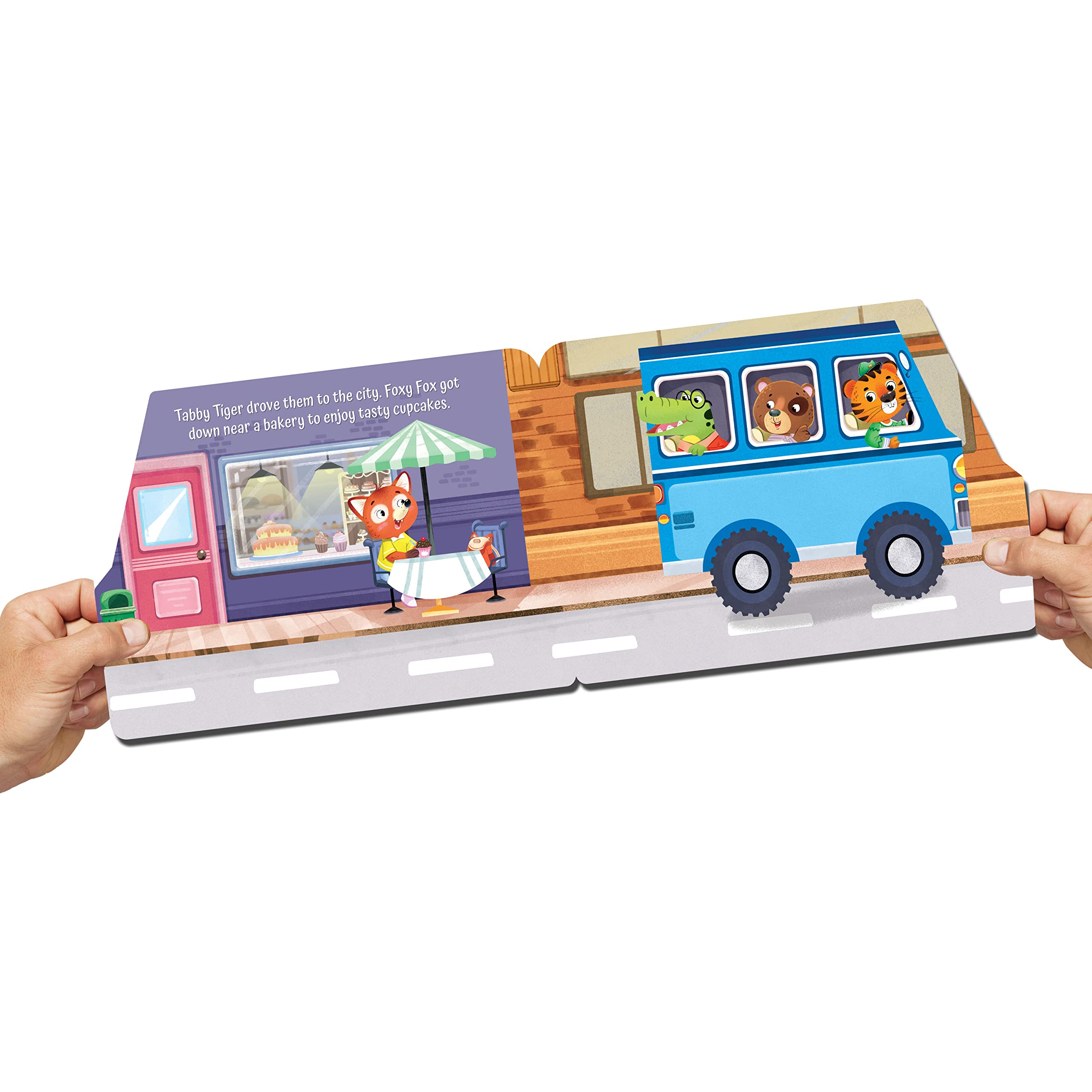 A City Tour on the Bus- A Shaped Board book with Wheels Board book