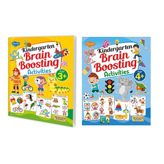 Set of 2 brain boosting kindergarten activity Books - Age 3+