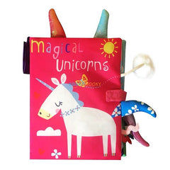 Magical Unicorns - Cloth Crinkle Book for Infants and Toddlers