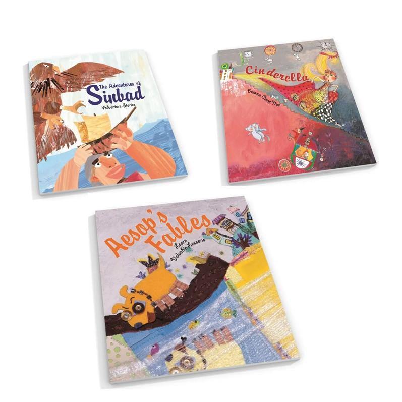 Set of 3 books: The Adventures Of Sinbad, Aesop's Fables, Cindrella (Hardcover) - Ignited Minds
