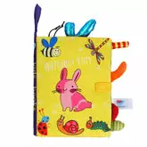 Garden Fun - Cloth Crinkle Book I Non-Toxic Fabric Baby Cloth Books Early Education Toys I Cloth books for infants and toddlers