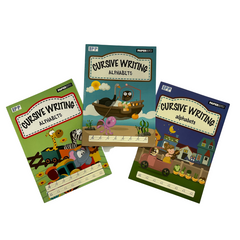 Set of 3 Cursive Writing Practice Books - Small & Capital Letters I Letters Tracing I  Upper Case and Lower Case Cursive Writing
