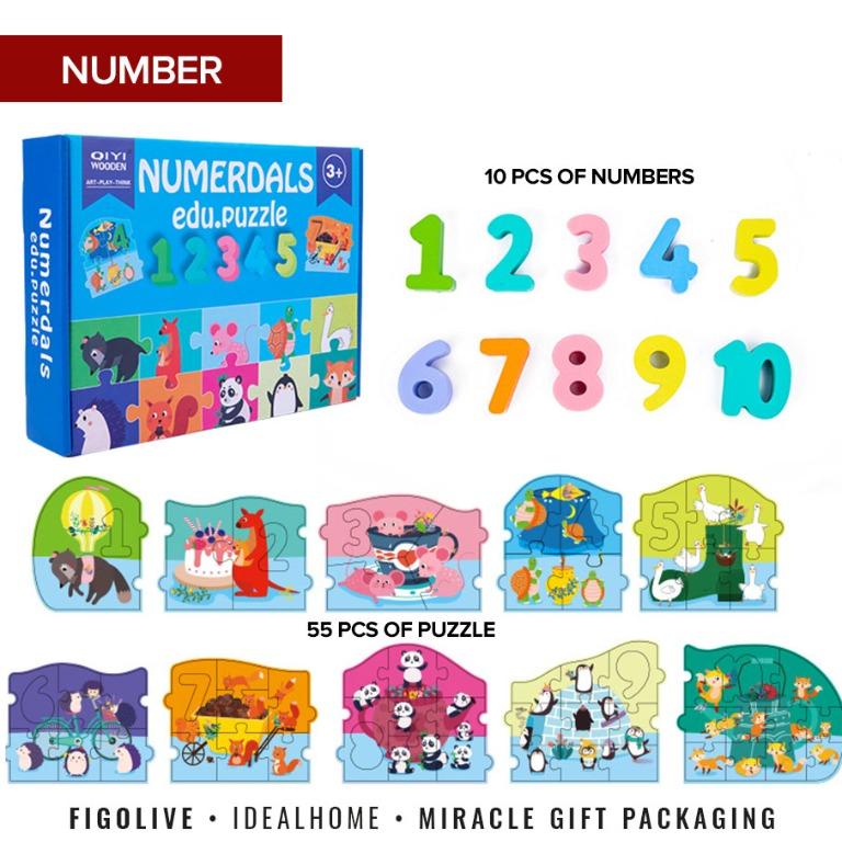 Wooden Education Puzzle for Learning Numbers
